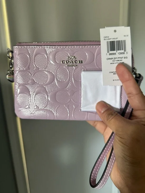 Coach Corner Zip Wristlet Wallet with Charm - Picture 3 of 10